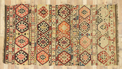 5 x 10 Antique Russian Kilim Rug 77457