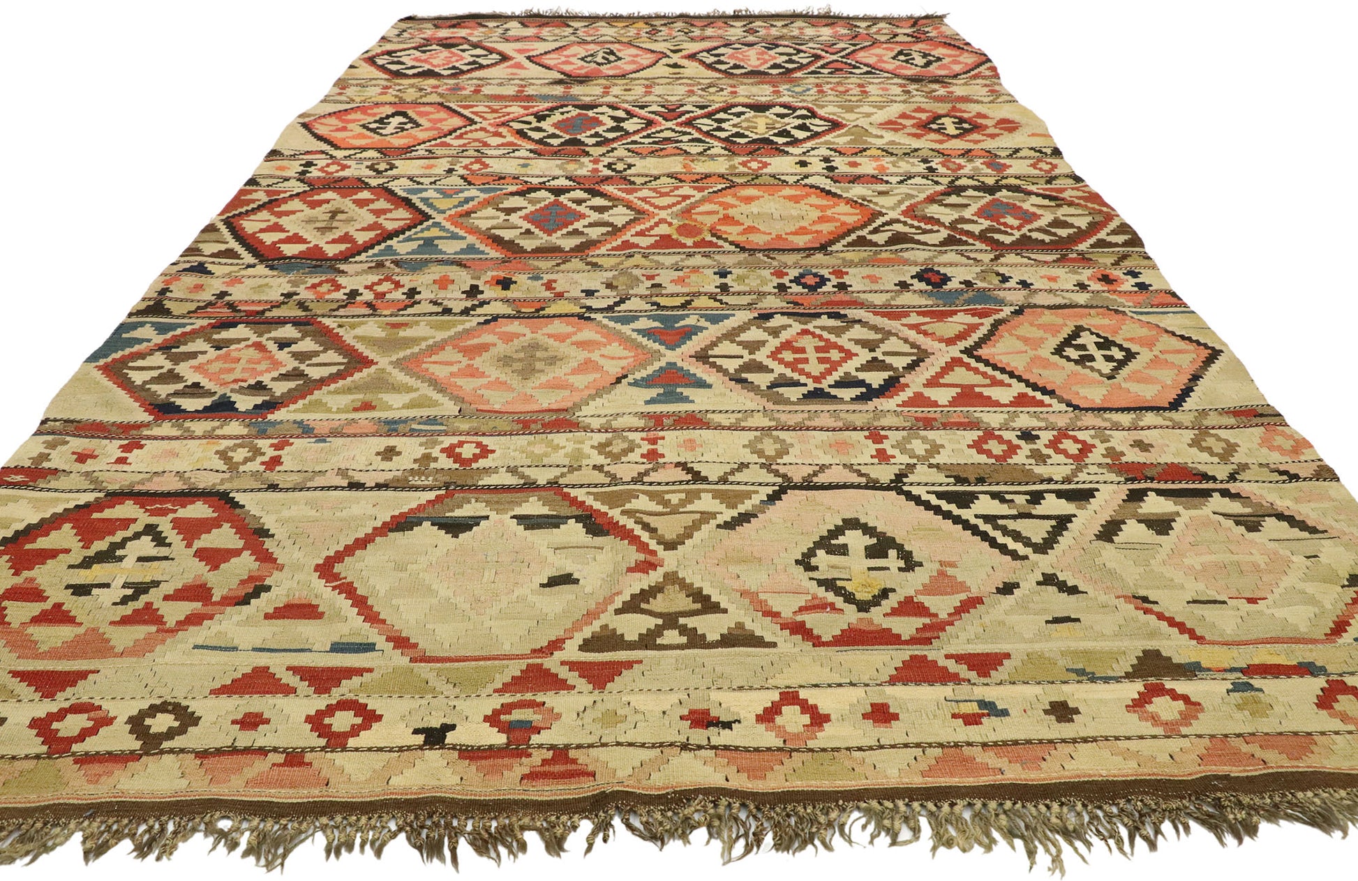 5 x 10 Antique Russian Kilim Rug 77457