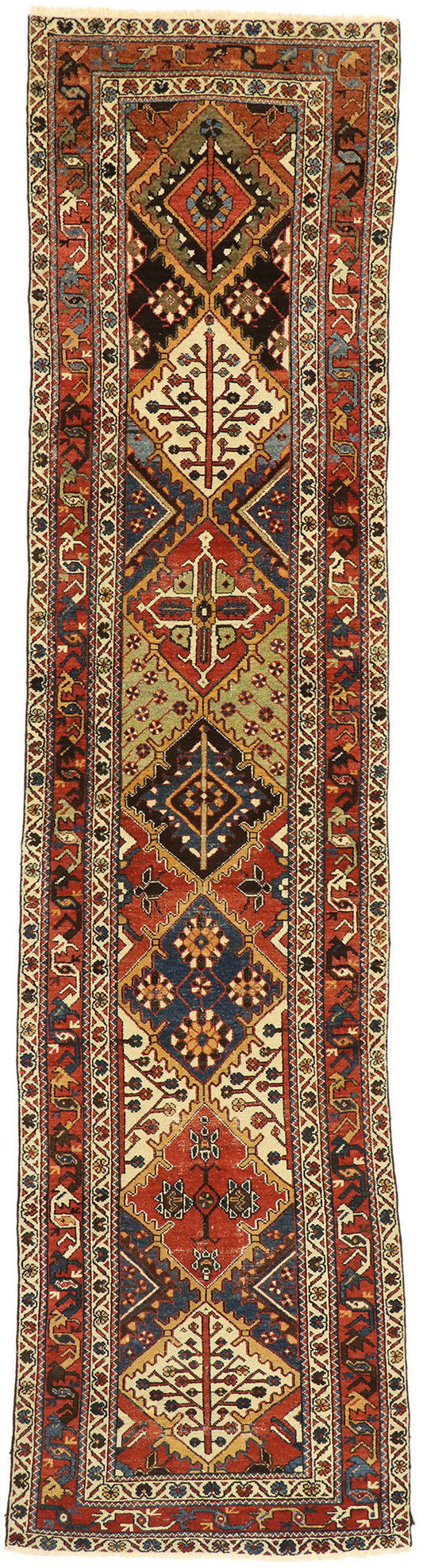3 x 13 Antique Persian Bakhtiari Rug 77458