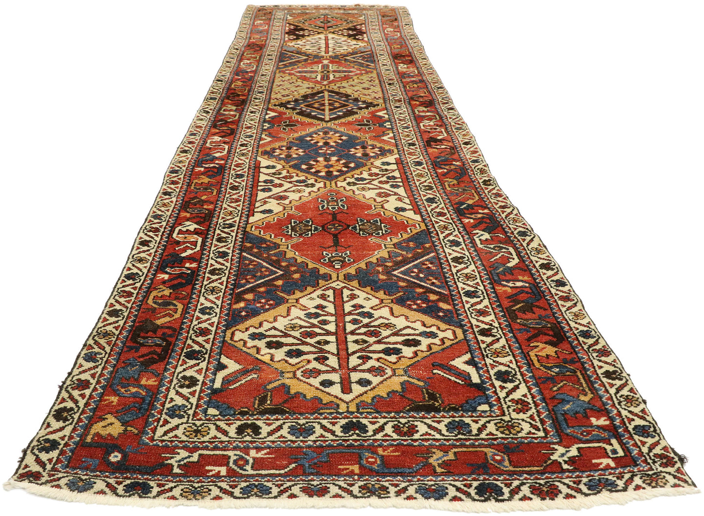 3 x 13 Antique Persian Bakhtiari Rug 77458