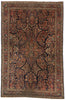 4 x 6 Antique Persian Mohajeran Sarouk Rug 77460
