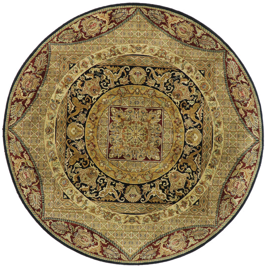 10 x 10 Vintage Indian Round Area Rug 77467
