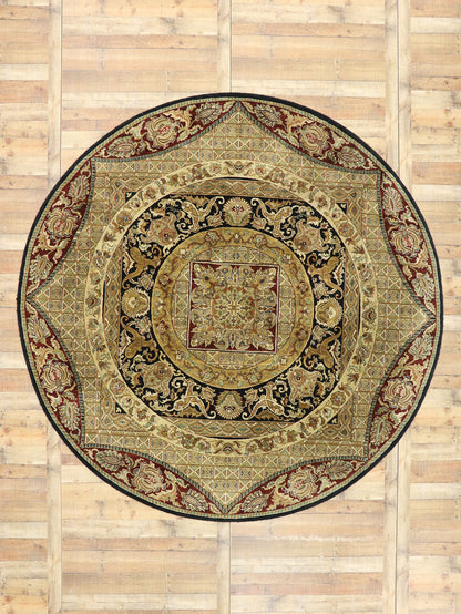 10 x 10 Vintage Indian Round Area Rug 77467