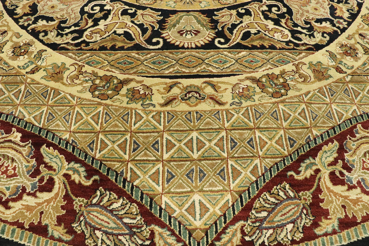 10 x 10 Vintage Indian Round Area Rug 77467