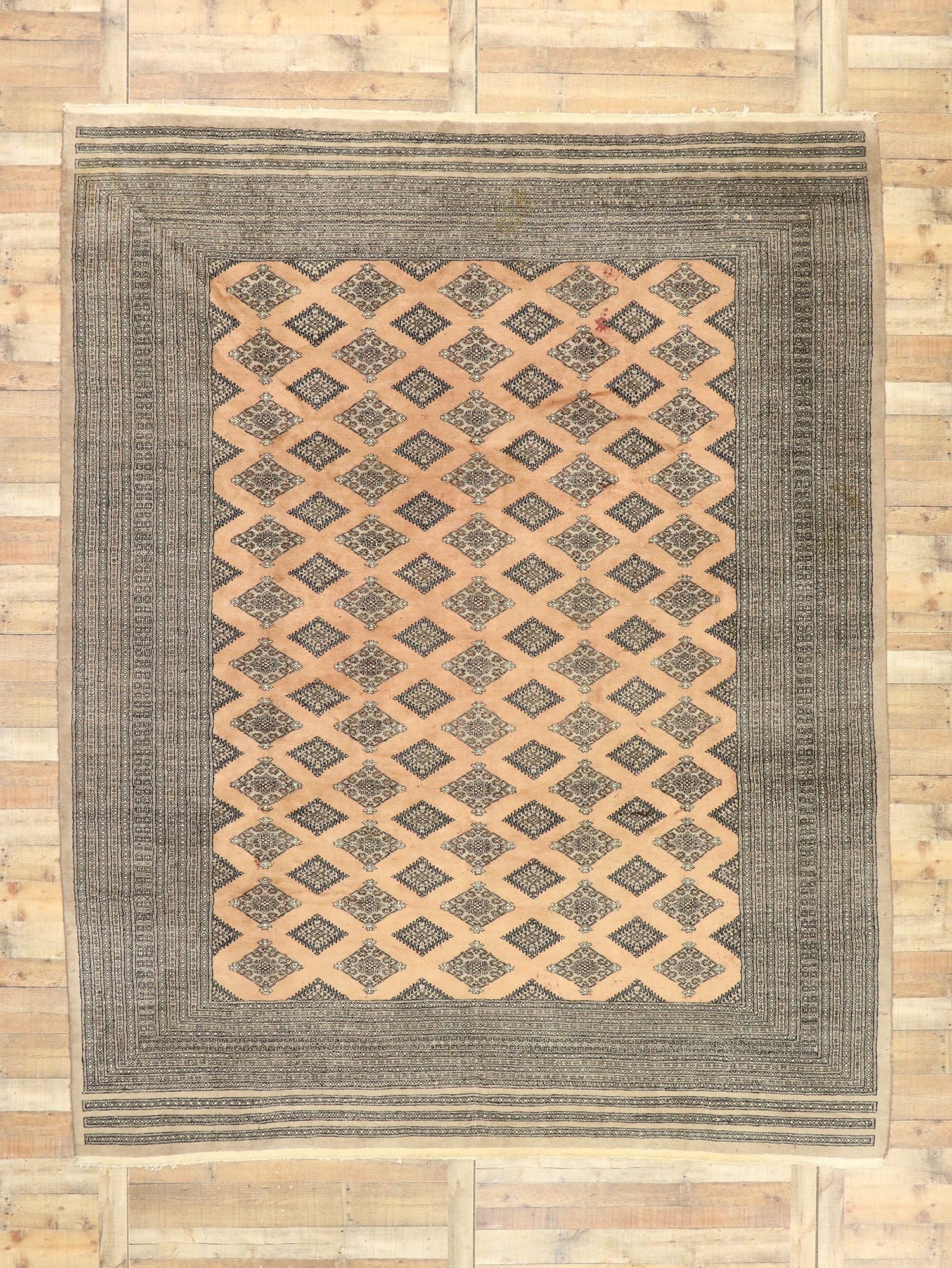 10 x 12 Vintage Pakistani Bokhara Rug 77468