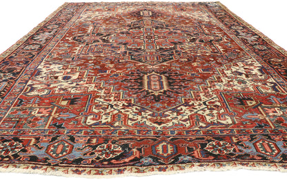 8 x 11 Antique Persian Heriz Rug 77469