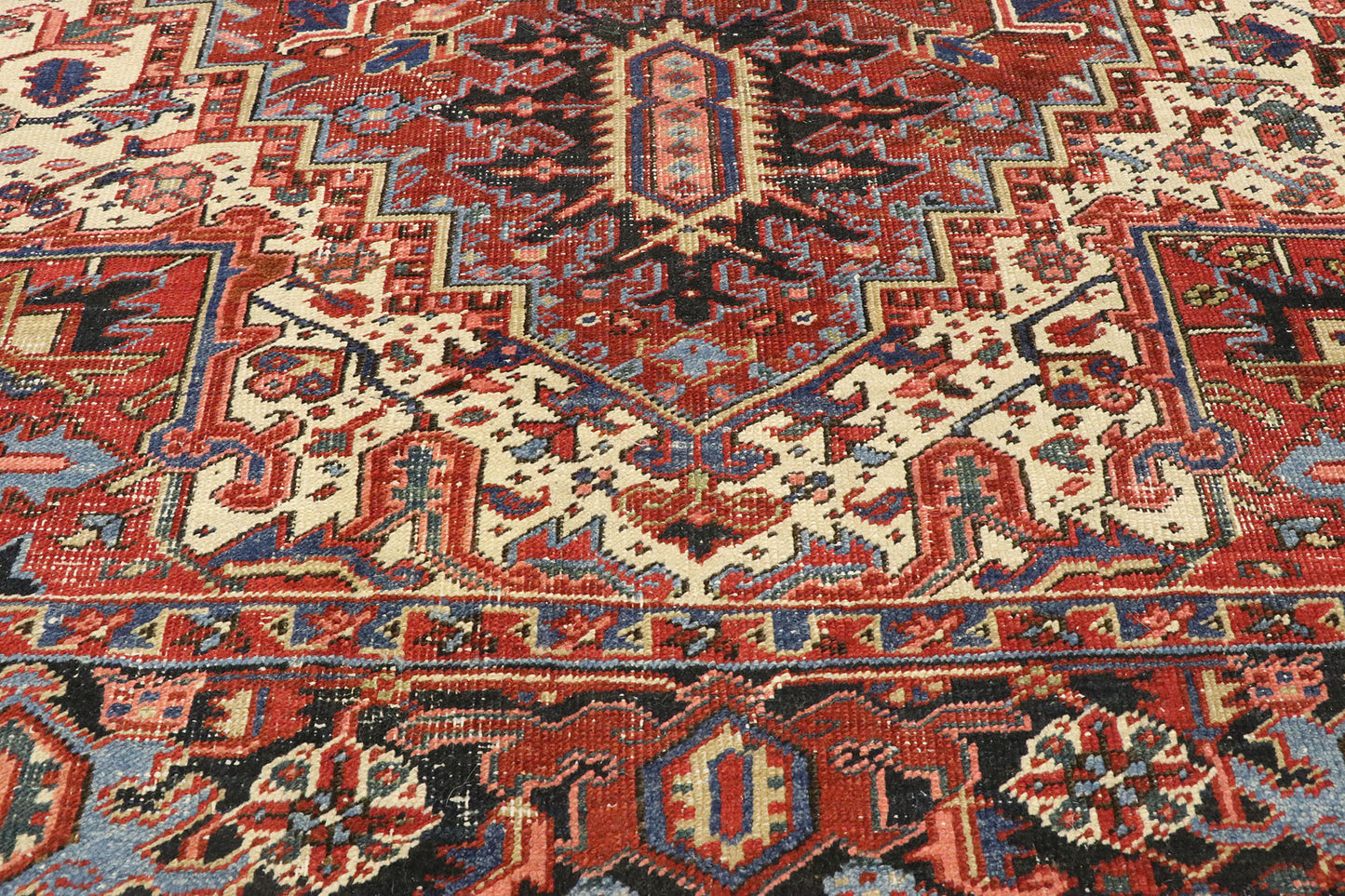 8 x 11 Antique Persian Heriz Rug 77469