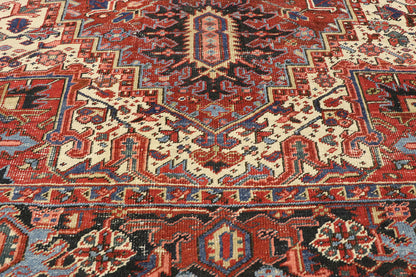 8 x 11 Antique Persian Heriz Rug 77469