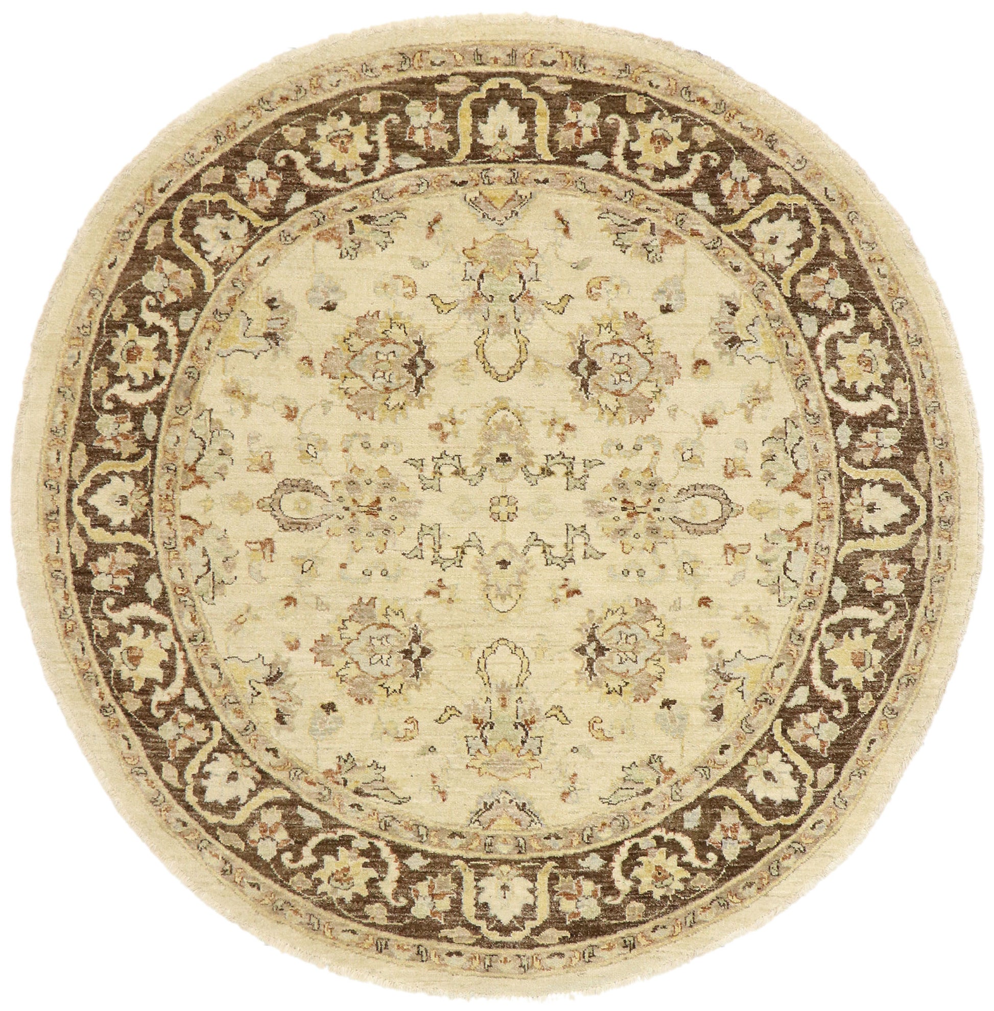 6 x 6 Vintage Pakistani Round Area Rug 77470