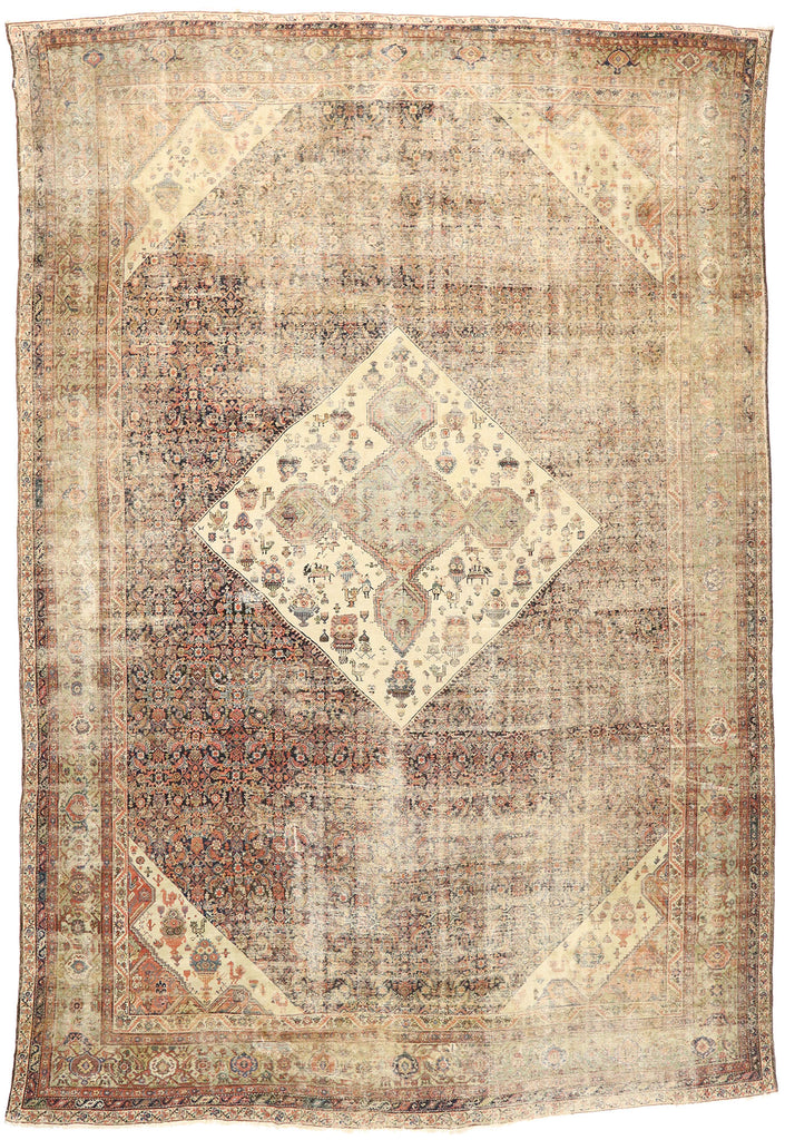 13 x 19 Antique Persian Sultanabad Rug 77471