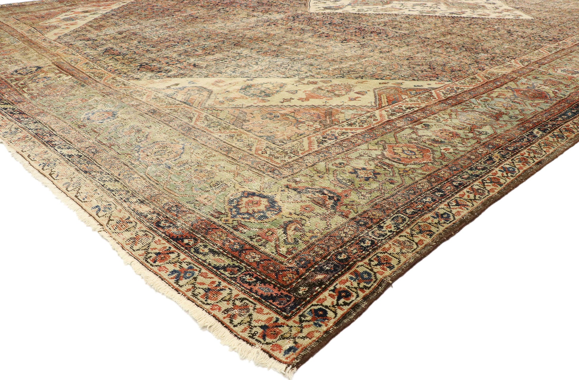 13 x 19 Antique Persian Sultanabad Rug 77471