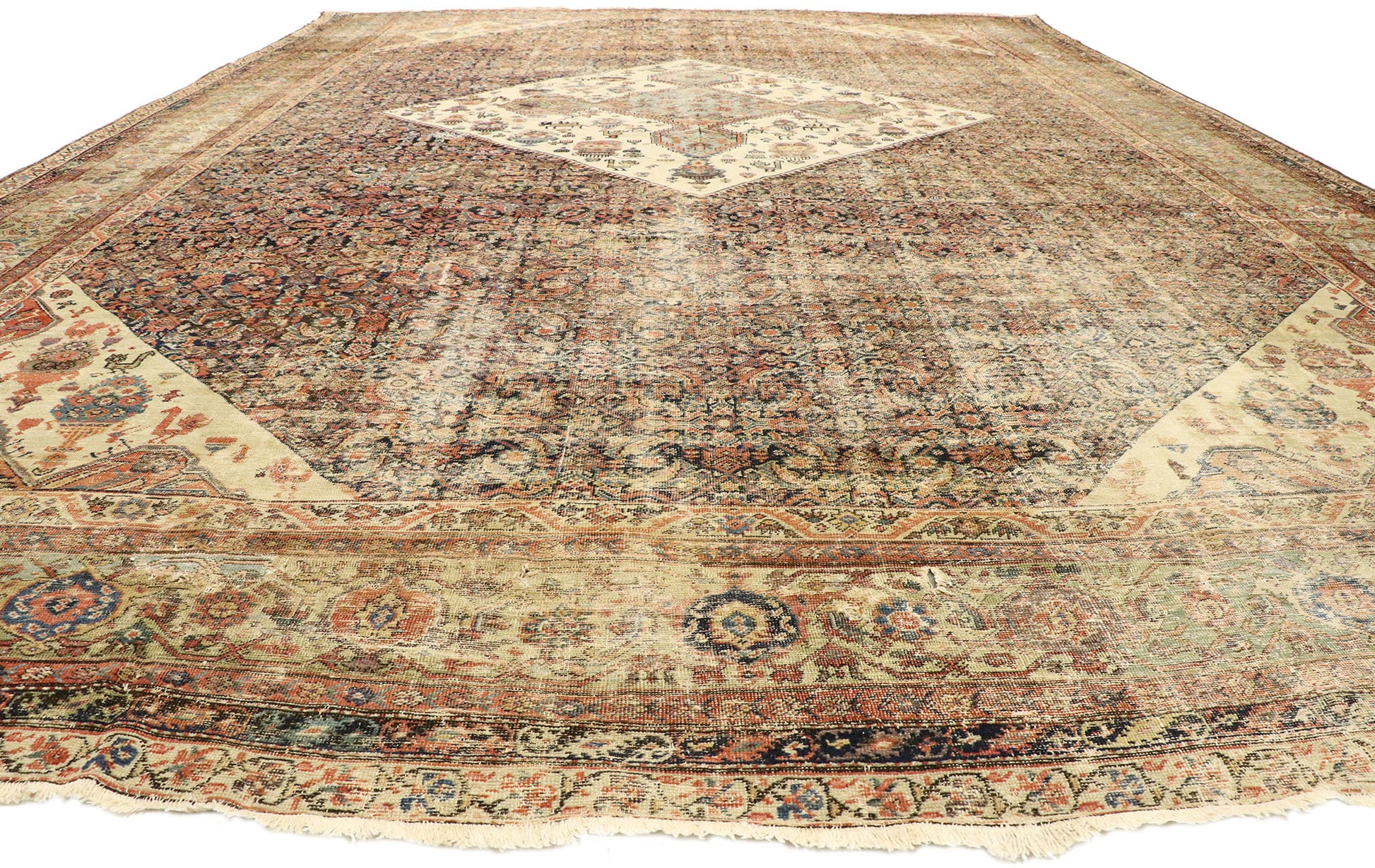 13 x 19 Antique Persian Sultanabad Rug 77471