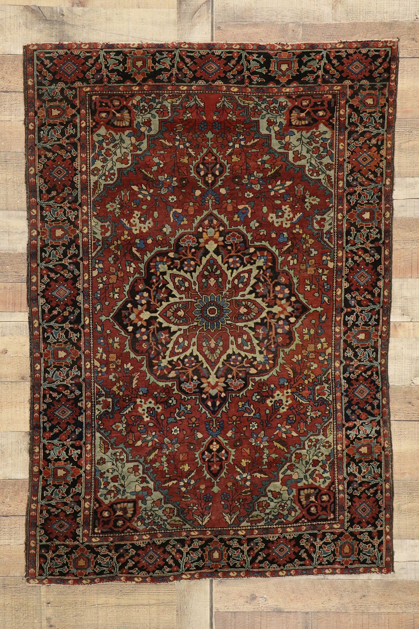 3 x 5 Antique Persian Farahan Rug 77474