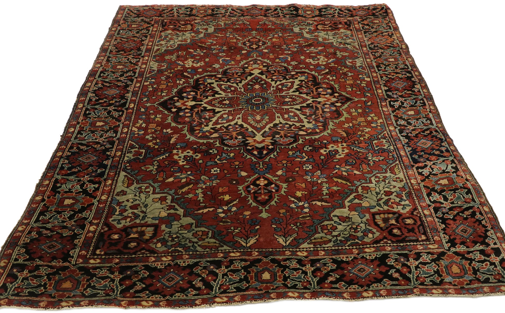 3 x 5 Antique Persian Farahan Rug 77474
