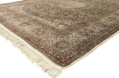 9 x 10 Vintage Turkish Silk Hereke Rug 77475