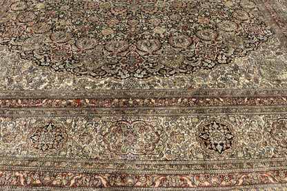 9 x 10 Vintage Turkish Silk Hereke Rug 77475