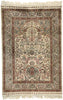 3 x 4 Vintage Turkish Silk Hereke Prayer Rug 77476