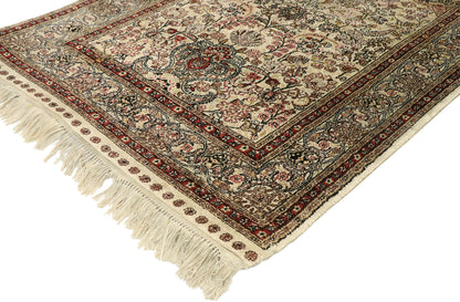 3 x 4 Vintage Turkish Silk Hereke Prayer Rug 77476