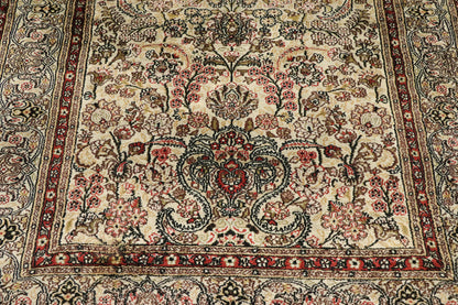 3 x 4 Vintage Turkish Silk Hereke Prayer Rug 77476