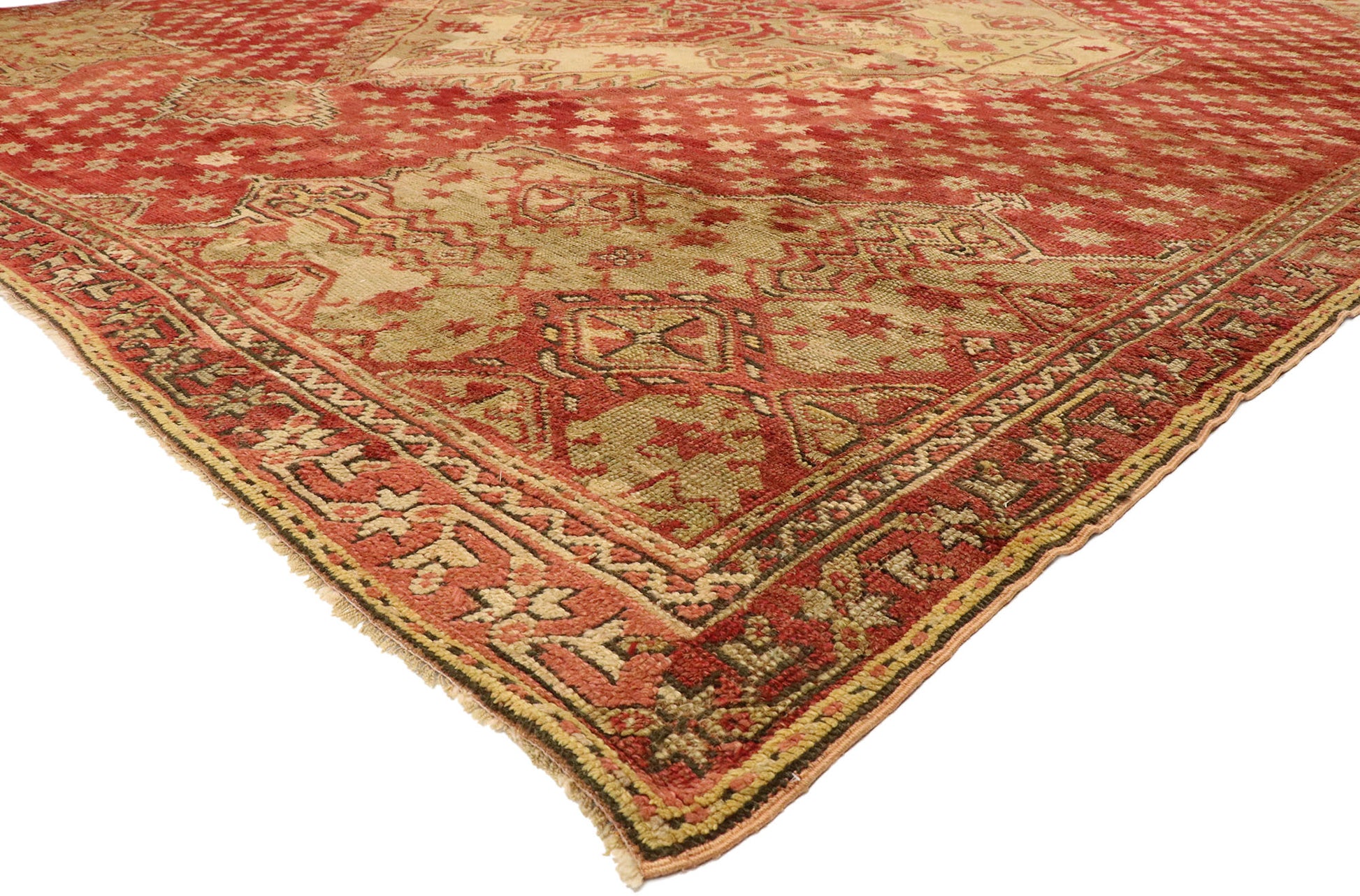 14 x 16 Antique Turkish Oushak Rug 77477