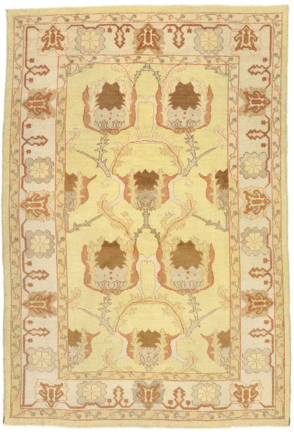 9 x 13 Vintage Indian Oushak Rug 77478