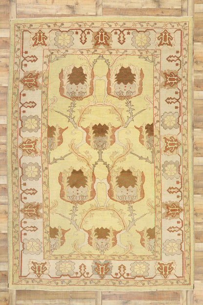 9 x 13 Vintage Indian Oushak Rug 77478
