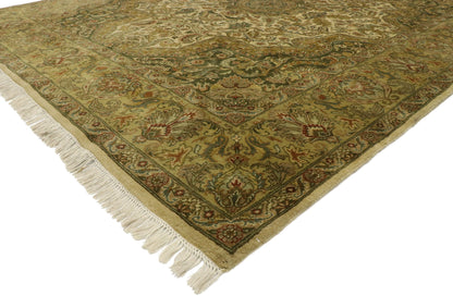 8 x 10 Vintage Indian Botanical Rug 77479