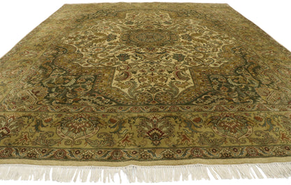 8 x 10 Vintage Indian Botanical Rug 77479