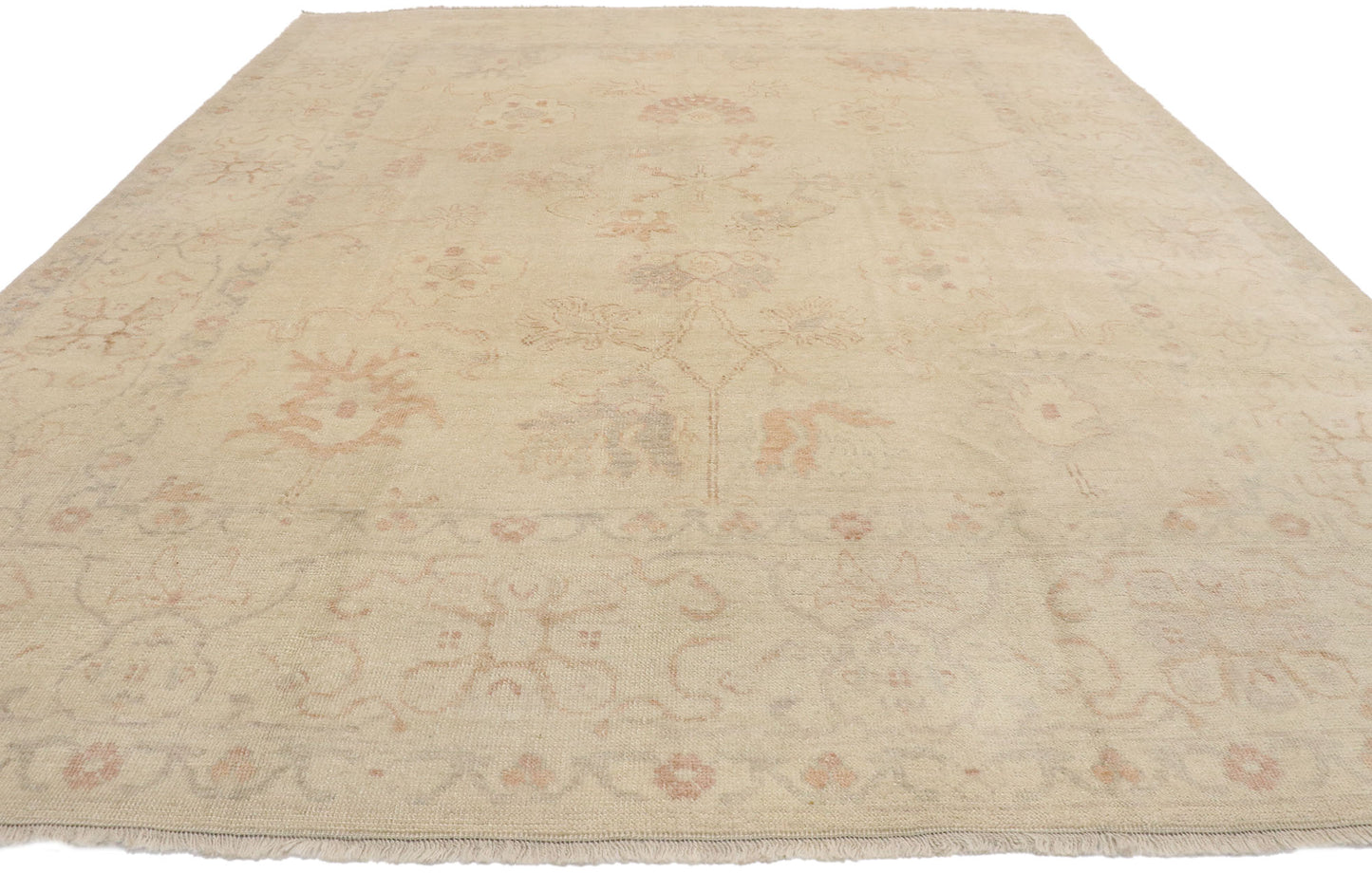 9 x 11 Contemporary Turkish Oushak Rug 77480
