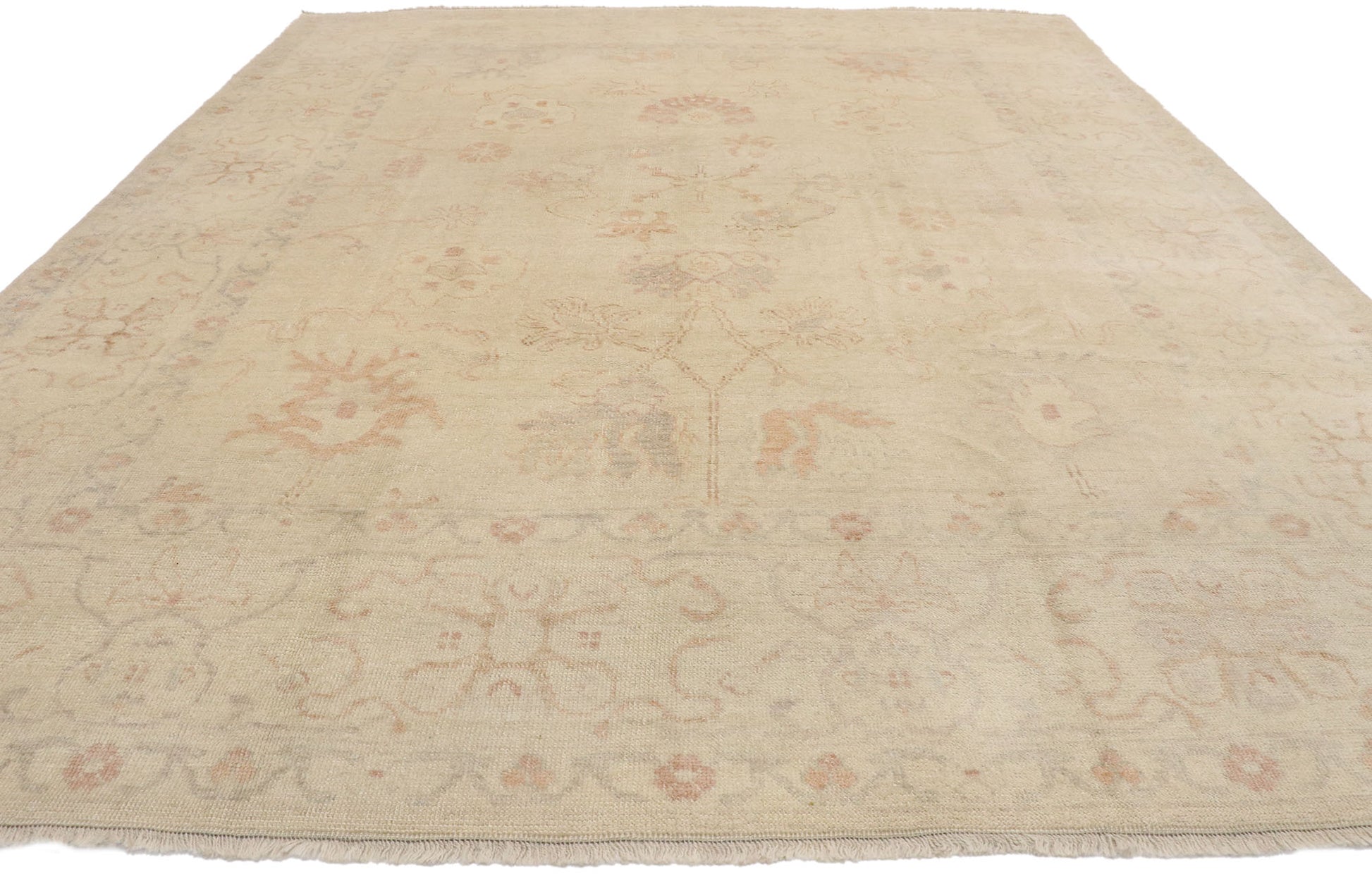 9 x 11 Contemporary Turkish Oushak Rug 77480