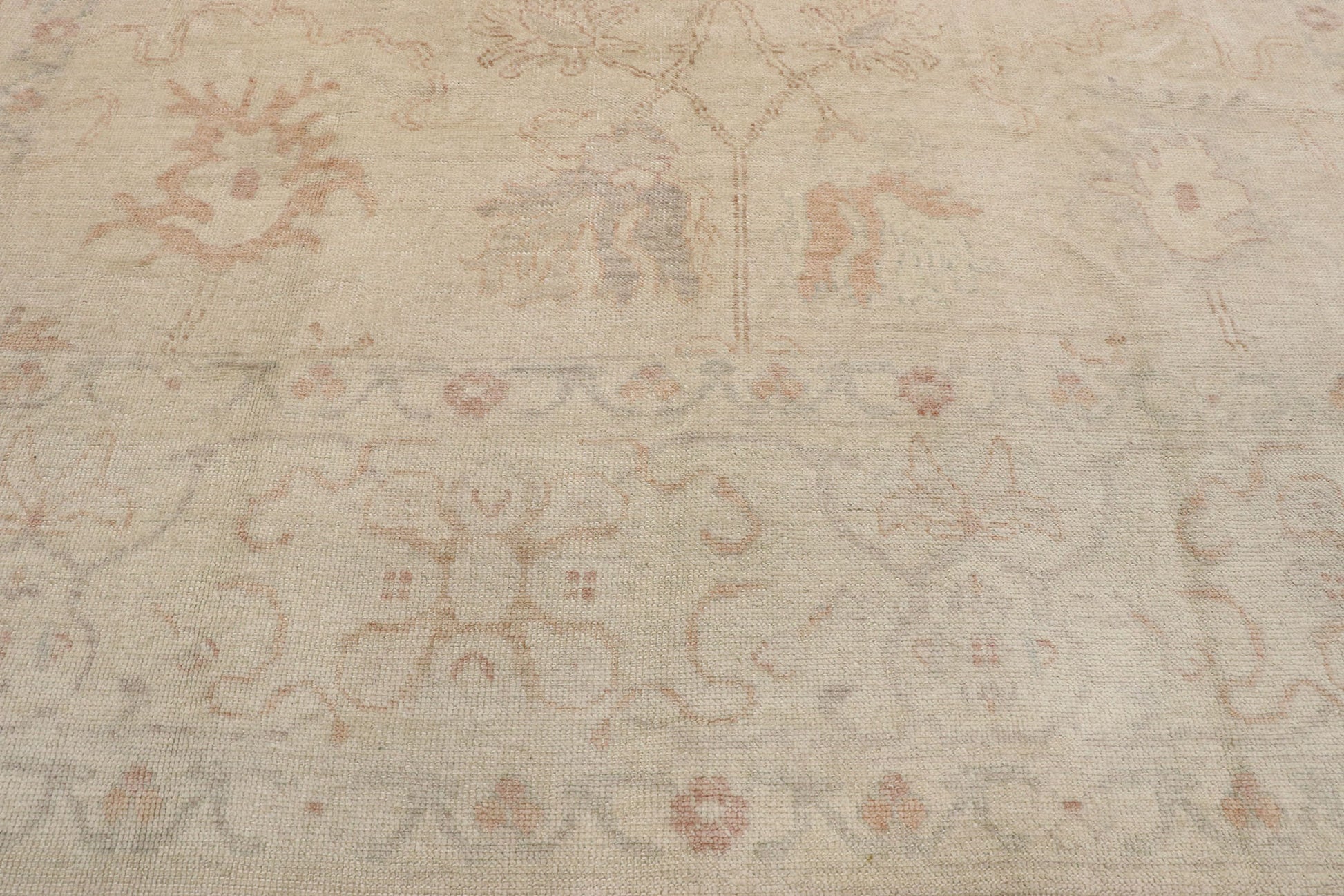 9 x 11 Contemporary Turkish Oushak Rug 77480