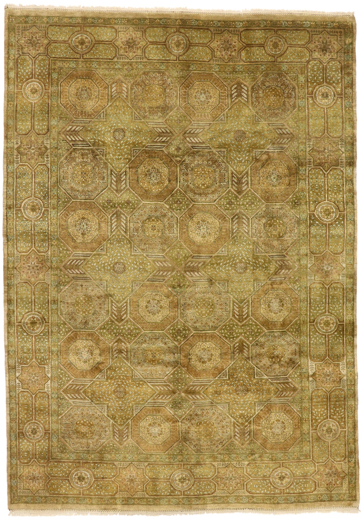 10 x 14 Vintage Indian Rug 77573