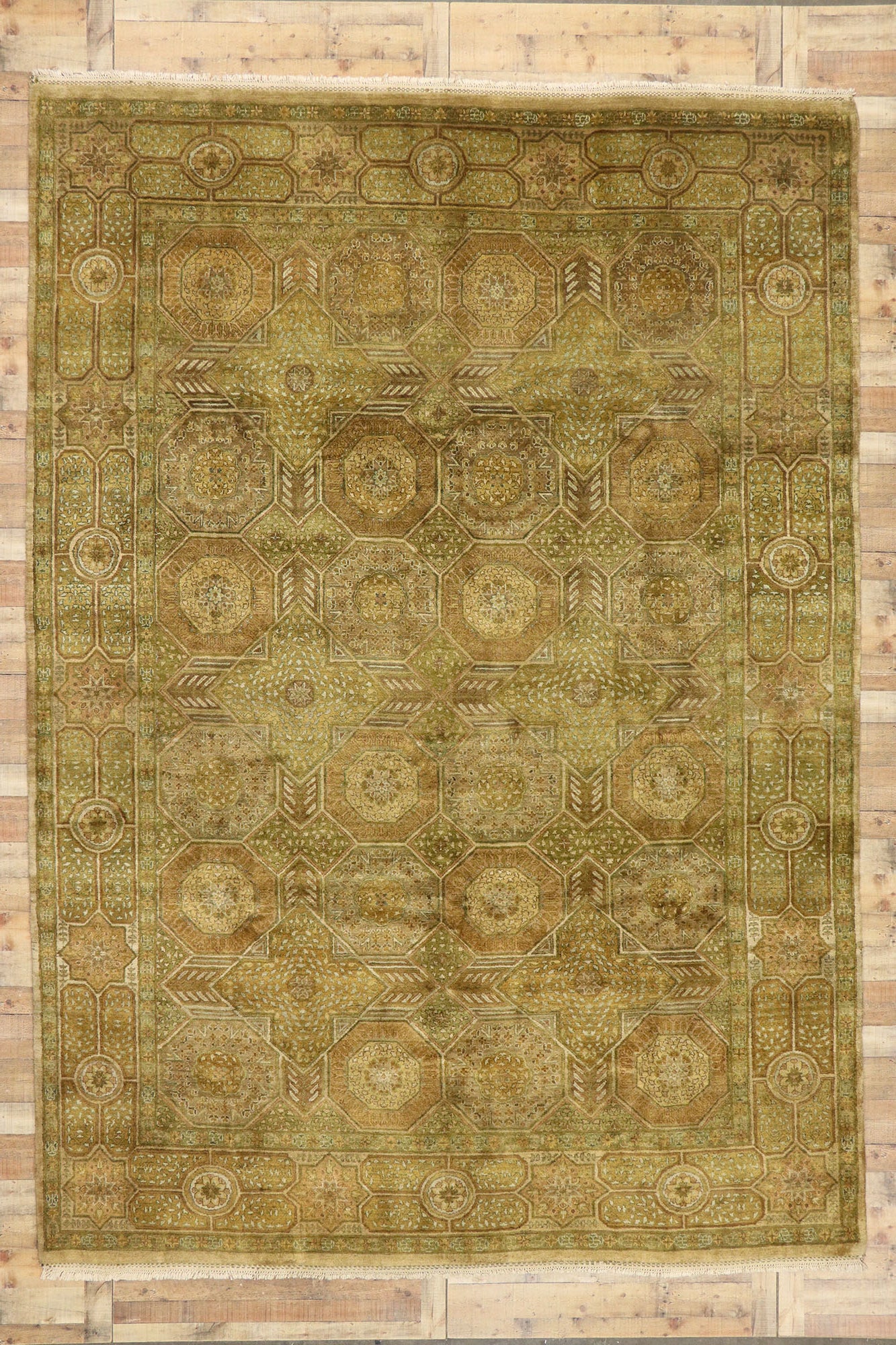 10 x 14 Vintage Indian Rug 77573