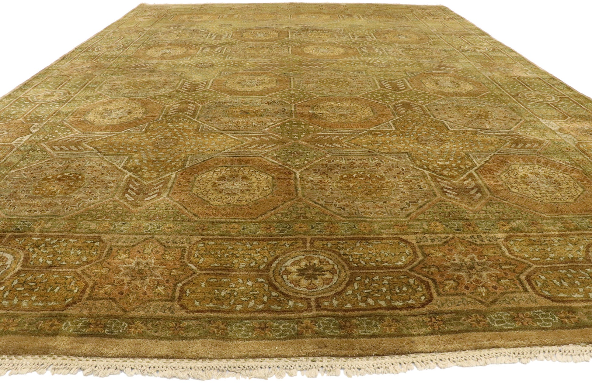 10 x 14 Vintage Indian Rug 77573