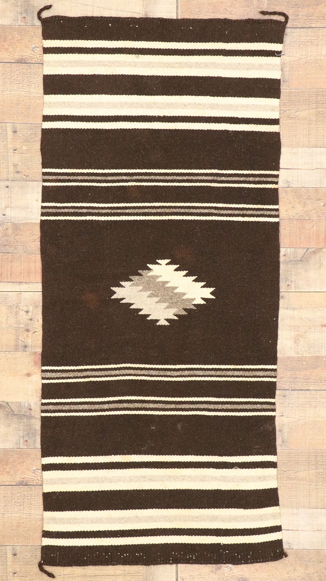 2 x 5 Vintage Navajo Saddle Blanket Rug 77484