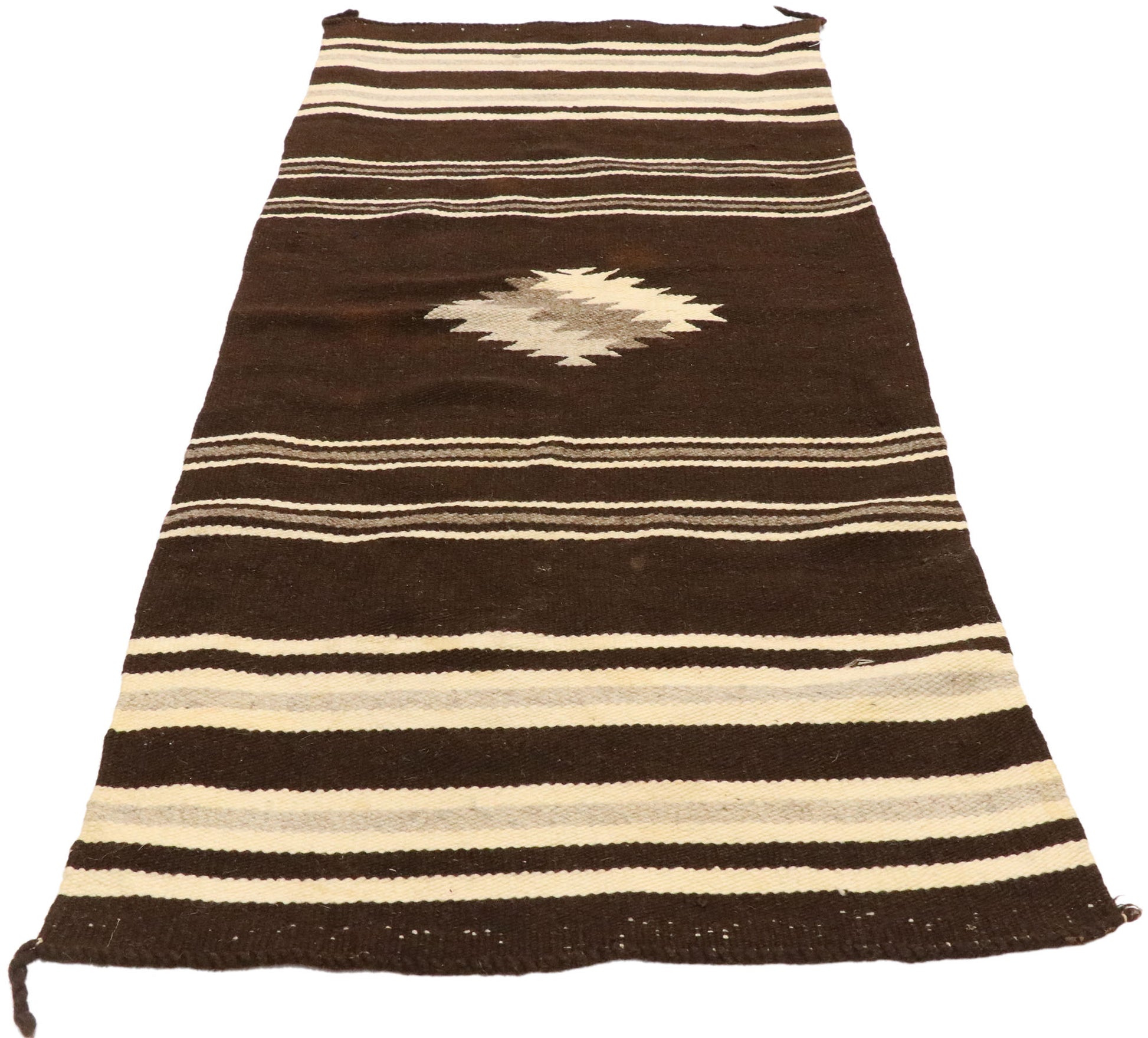 2 x 5 Vintage Navajo Saddle Blanket Rug 77484