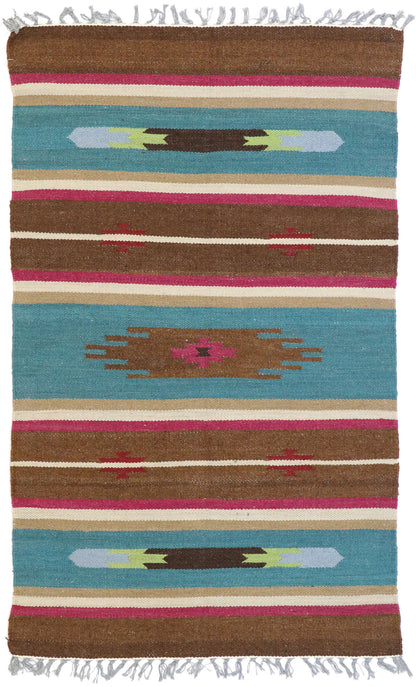 3 x 5 Vintage American Kilim Rug 77485