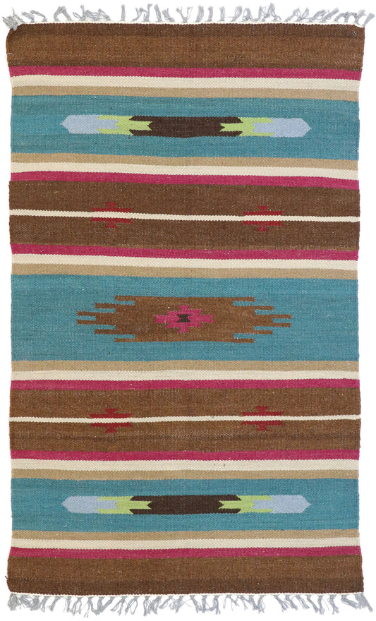 3 x 5 Vintage American Kilim Rug 77485