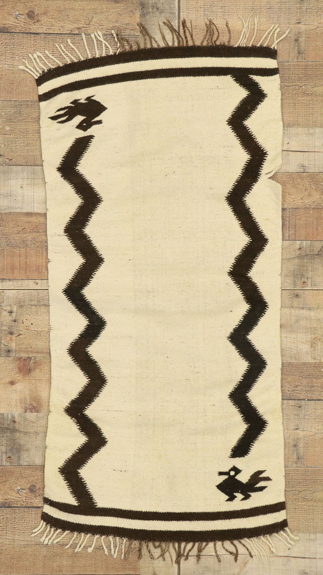 2 x 4 Vintage Mexican Zapotec Rug 77487