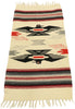 1 x 3 Vintage Mexican Blanket Kilim Rug 77488