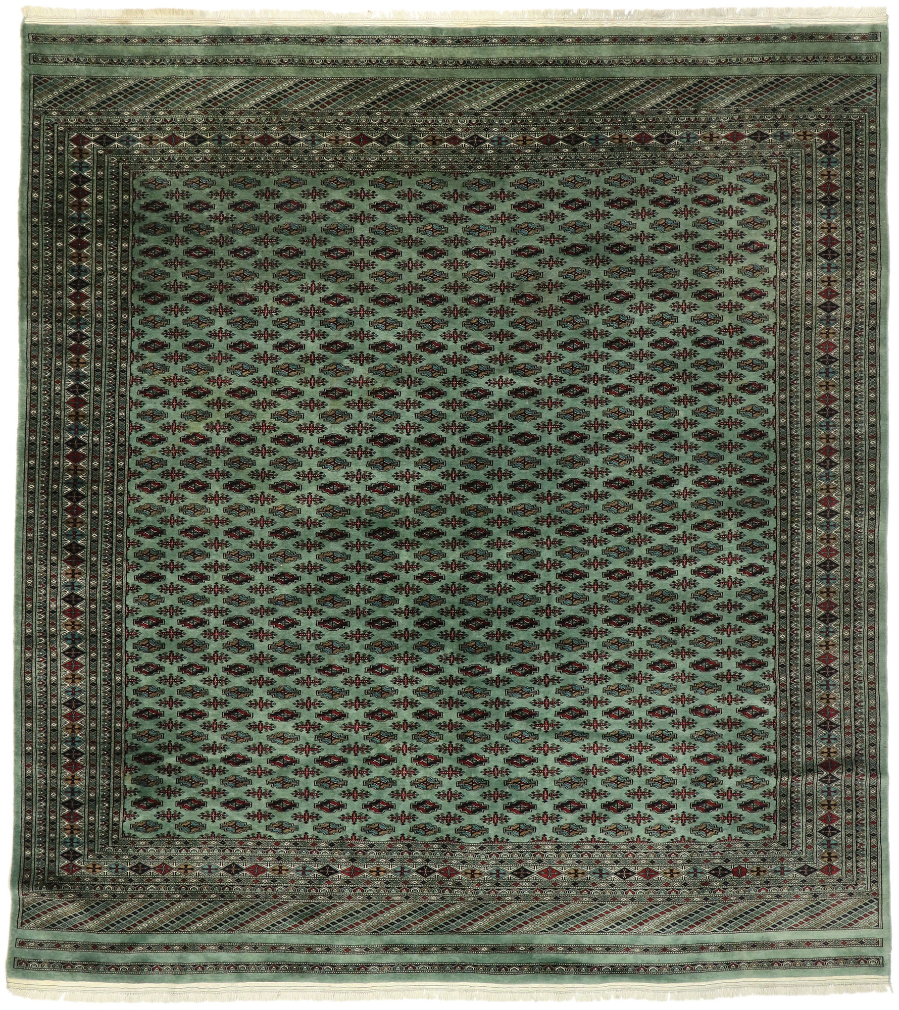 8 x 9 Vintage Pakistani Bokhara Rug 77492