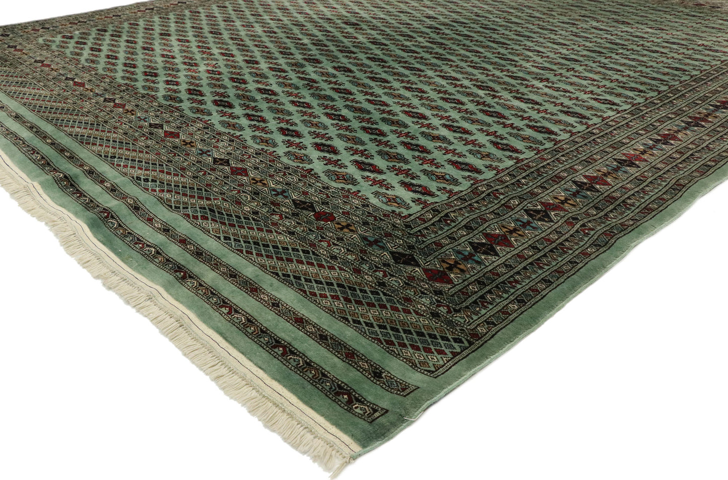 8 x 9 Vintage Pakistani Bokhara Rug 77492