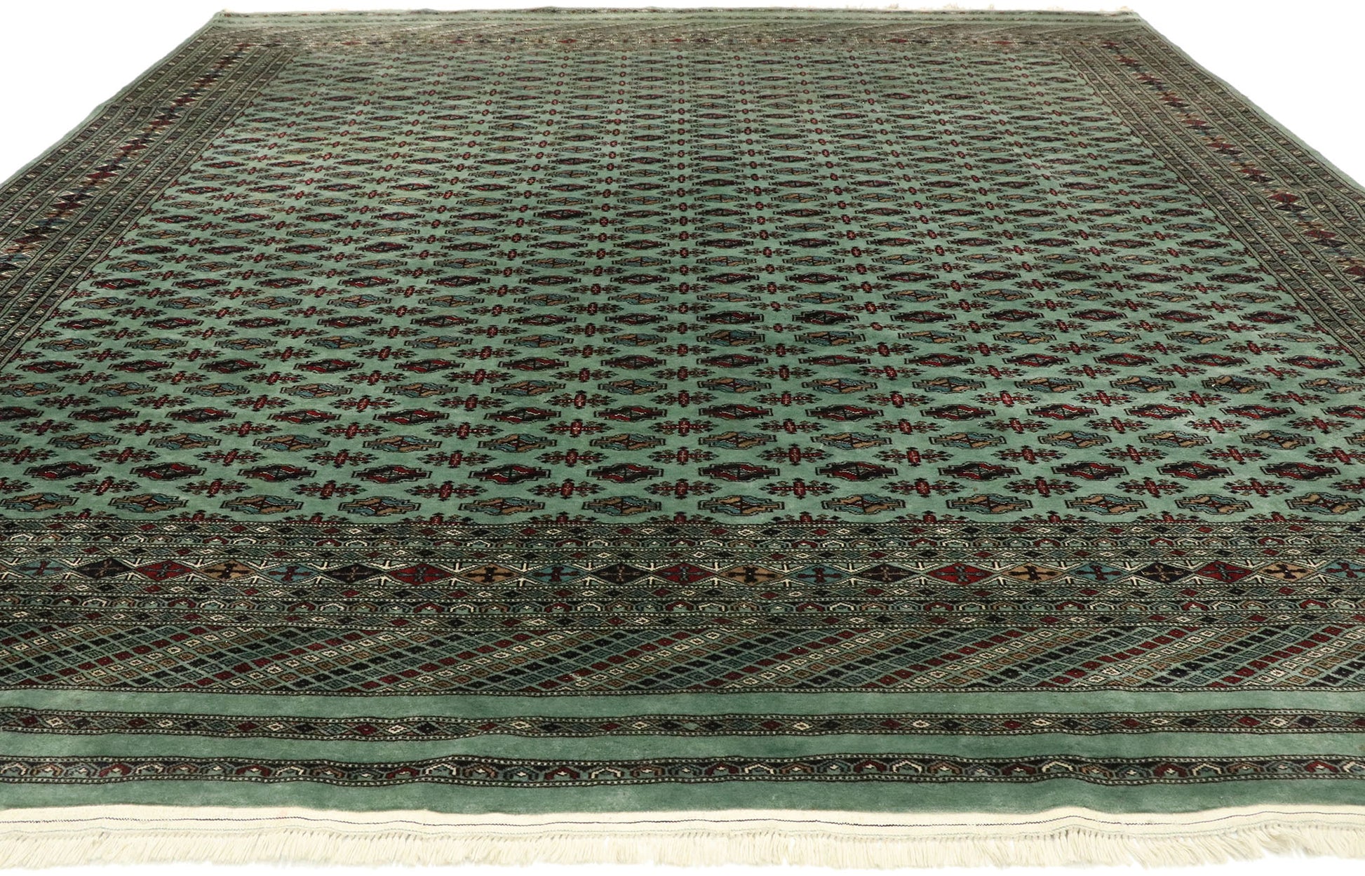 8 x 9 Vintage Pakistani Bokhara Rug 77492