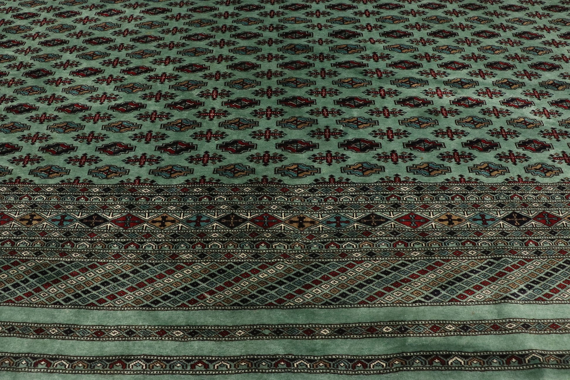 8 x 9 Vintage Pakistani Bokhara Rug 77492