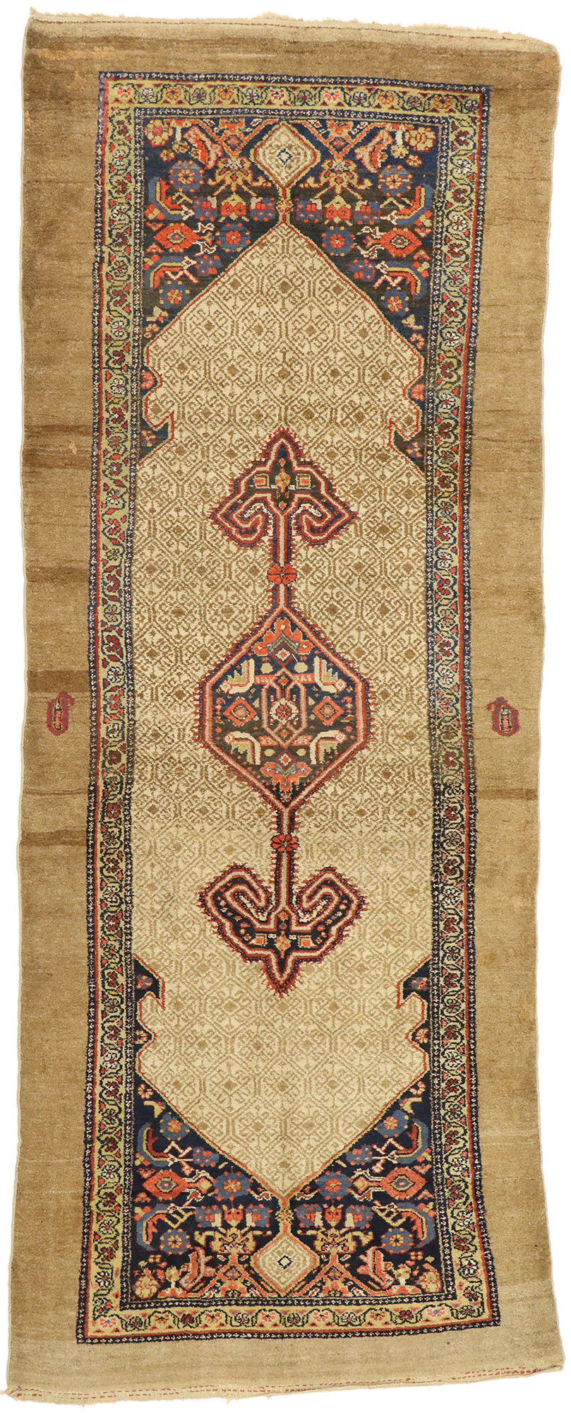 5 x 12 Antique Persian Camel Hair Malayer Runner 77493