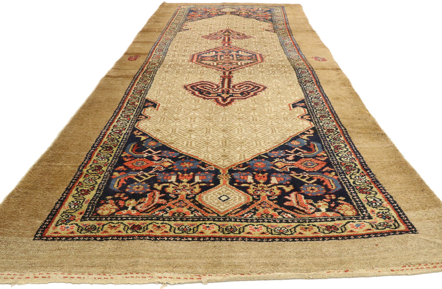 5 x 12 Antique Persian Camel Hair Malayer Runner 77493