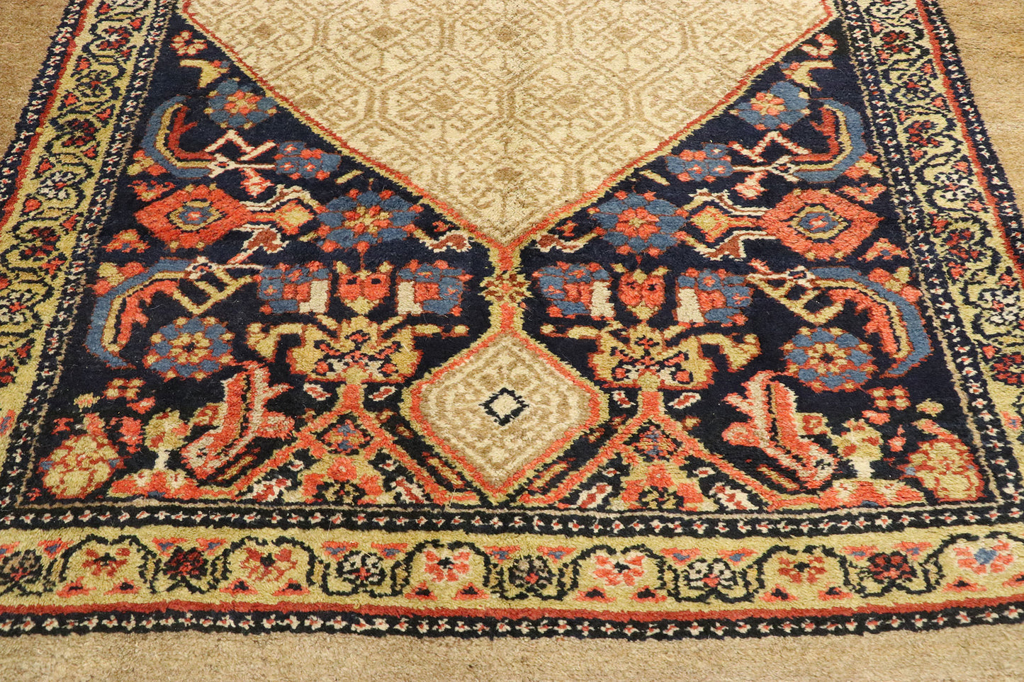 5 x 12 Antique Persian Camel Hair Malayer Runner 77493