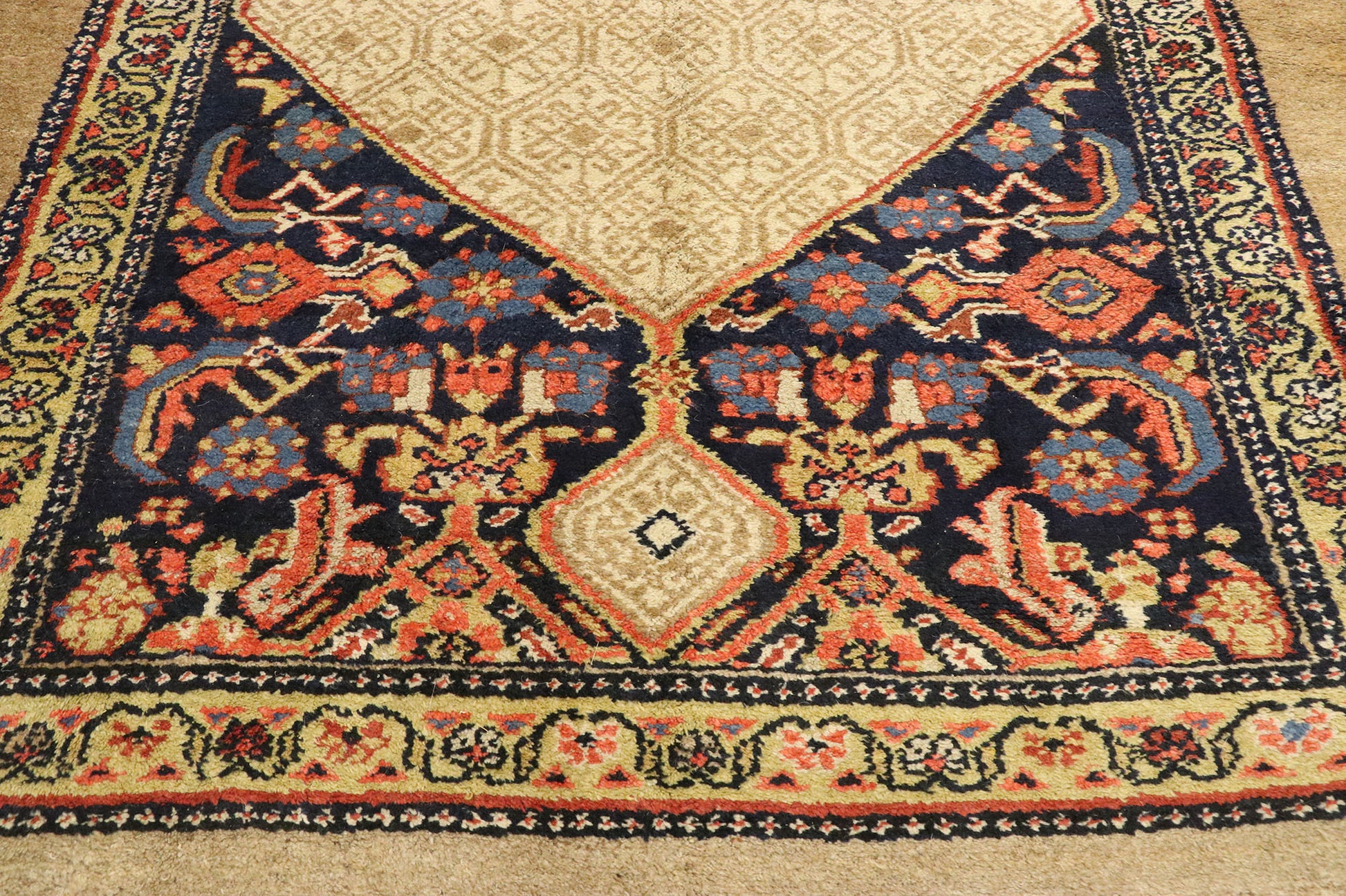 5 x 12 Antique Persian Camel Hair Malayer Runner 77493