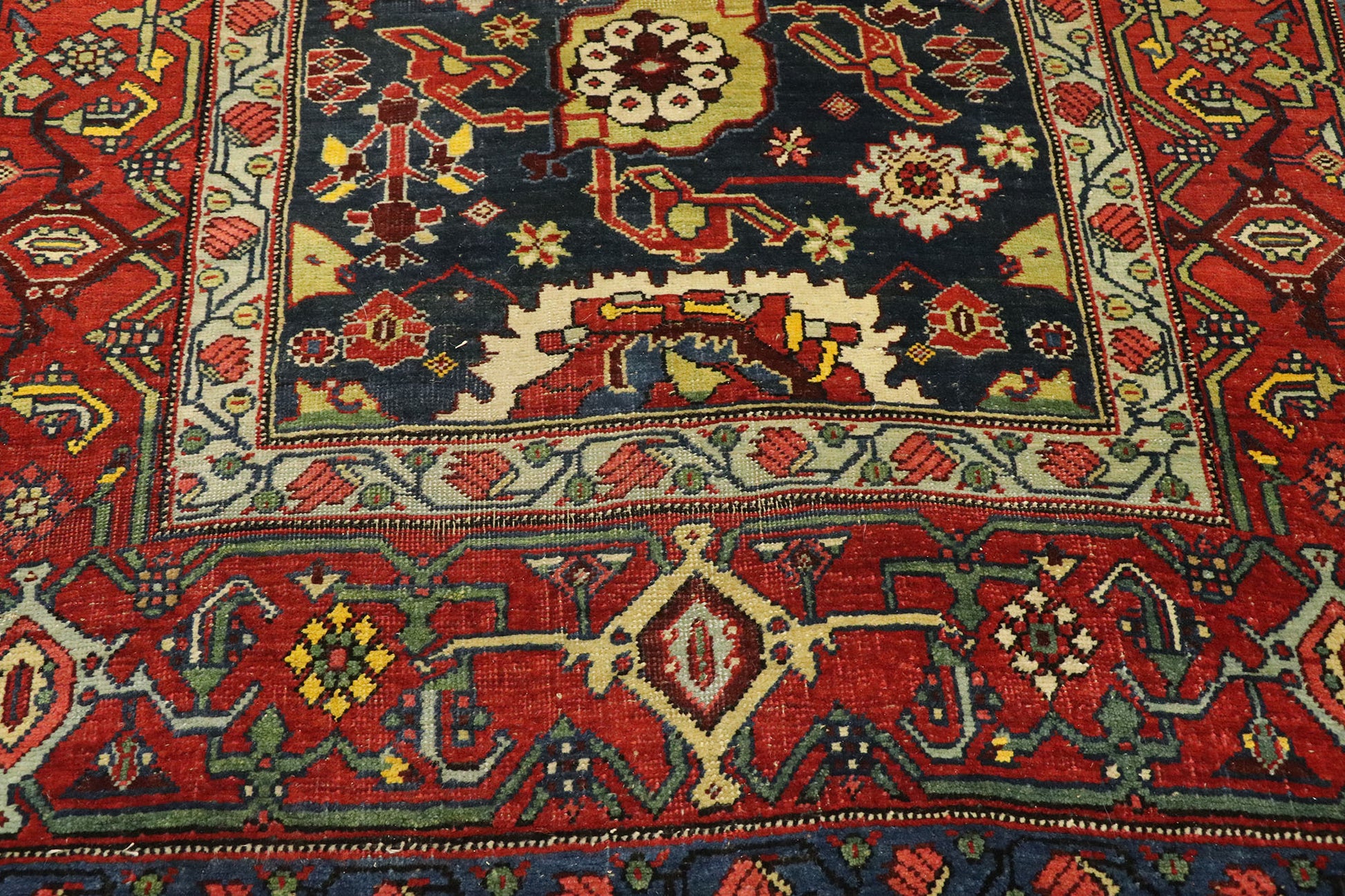 4 x 17 Antique Persian Bijar Runner 77495