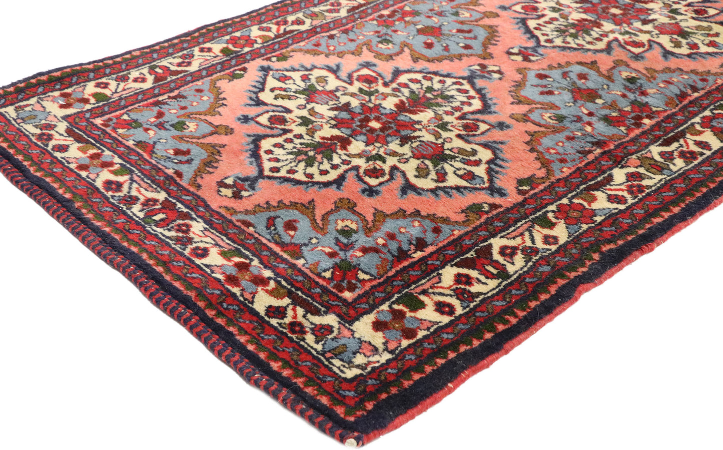 2 x 23 Antique Persian Hamadan Runner 77496
